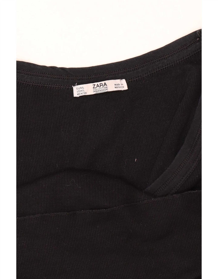 Canotta da donna Zara UK 14 grande nera