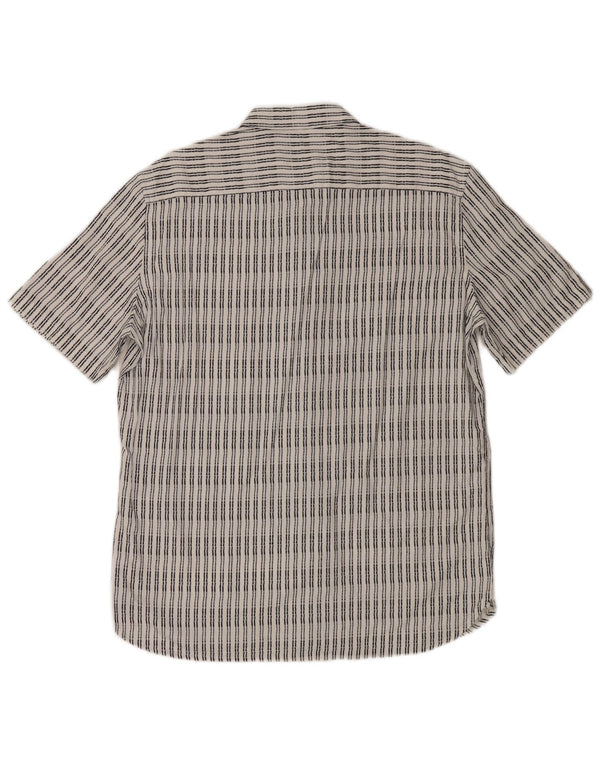 Camicia da uomo a maniche corte French Connection in viscosa a righe bianche grandi
