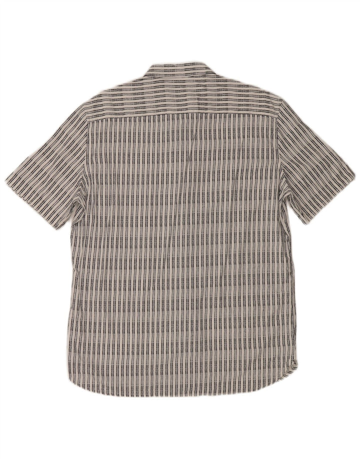 Camicia da uomo a maniche corte French Connection in viscosa a righe bianche grandi