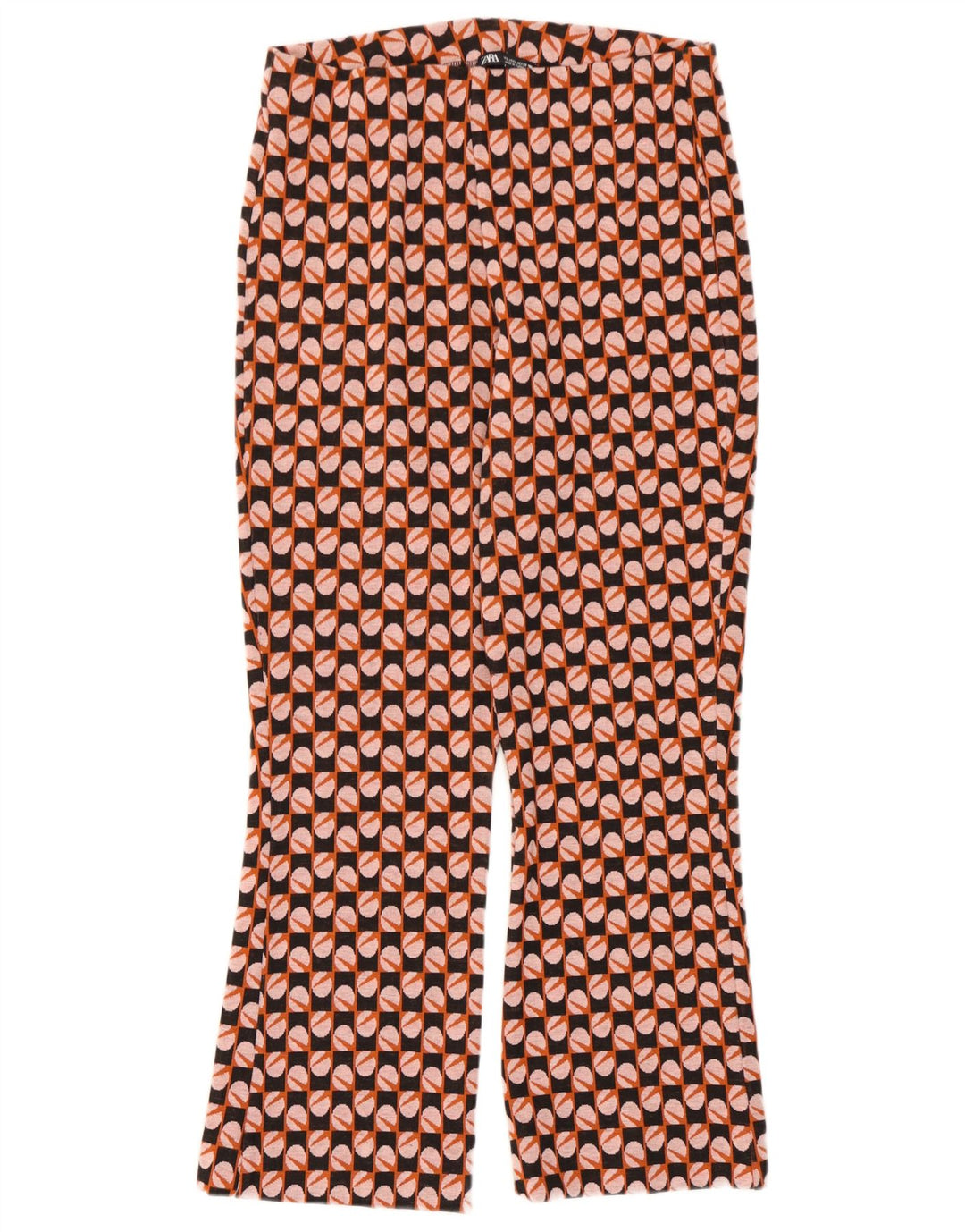 Pantaloni casual Bootcut da donna Zara grandi W30 L26 multicolore geometrico