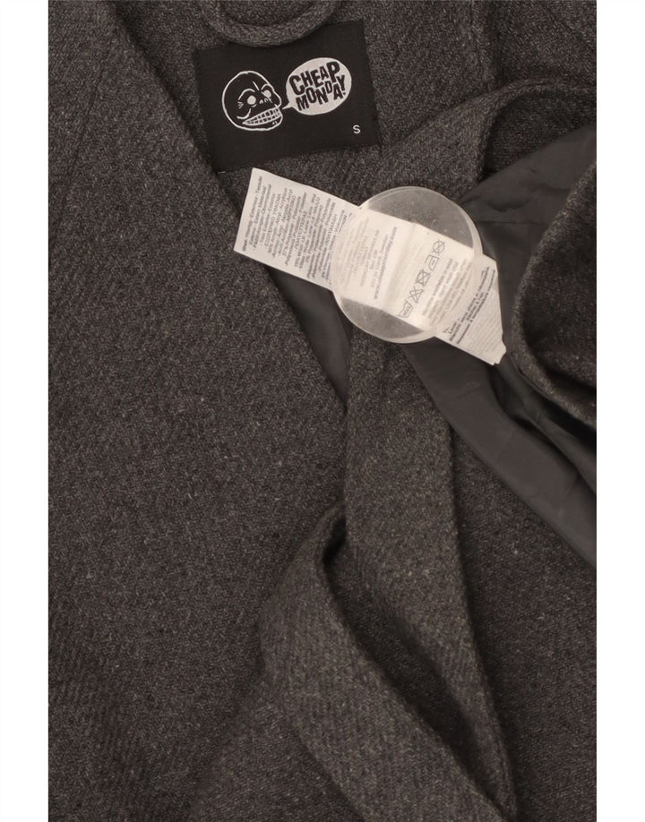 CHEAP MONDAY Cappotto da donna UK 10 Piccolo acrilico grigio