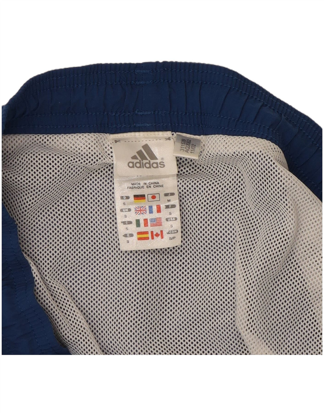 Pantaloncini sportivi da uomo Adidas Small blu in poliammide