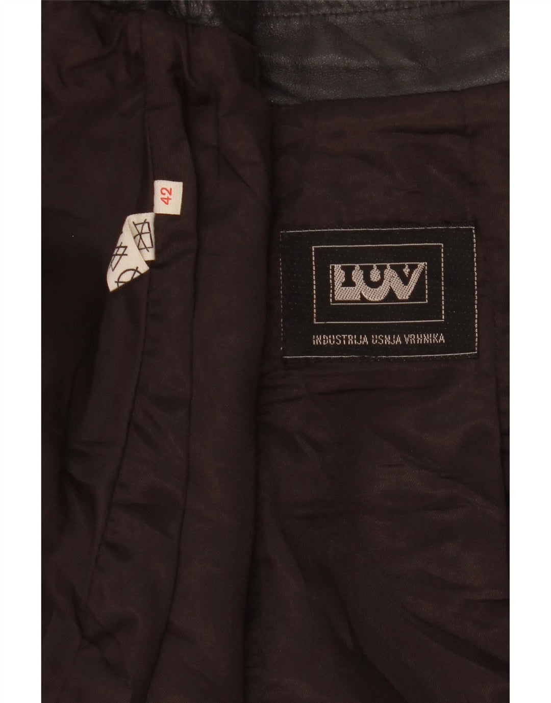 Gonna in pelle vintage da donna IT 42 media W27 nera