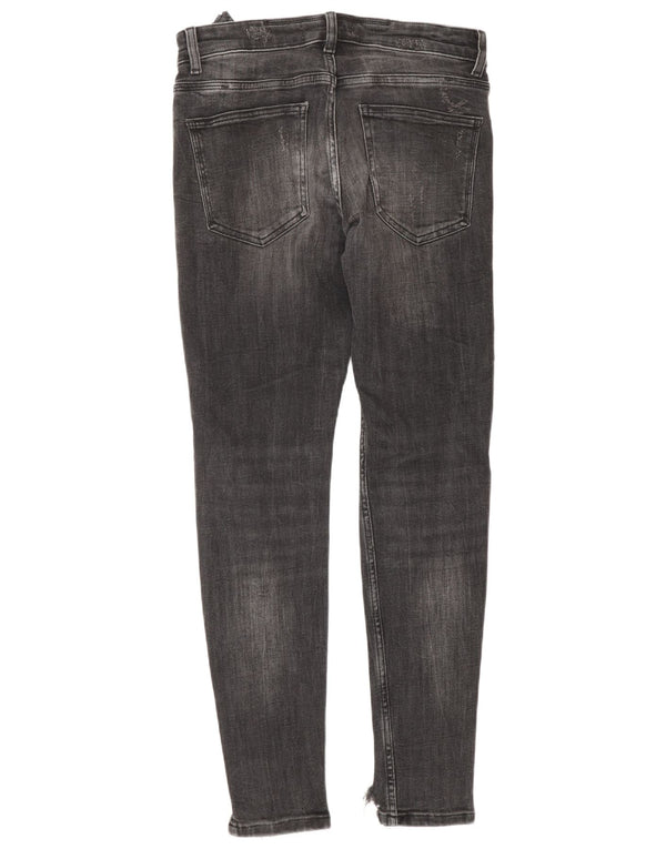 Jeans skinny effetto consumato Zara da uomo EU 40 medio W31 L30 cotone grigio