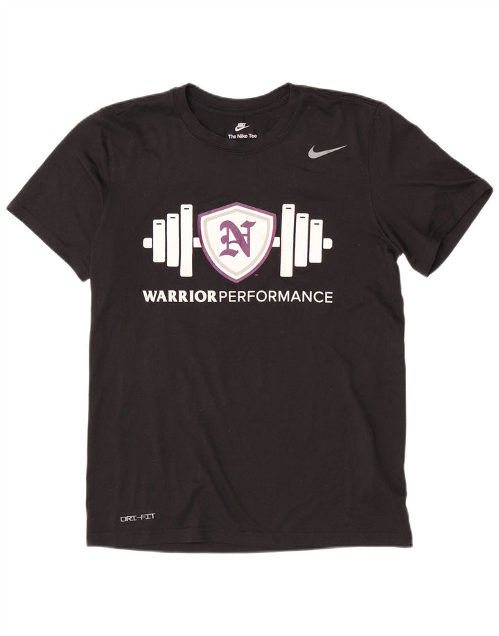T-shirt grafica Nike Dri Fit da uomo, piccola, in poliestere nero