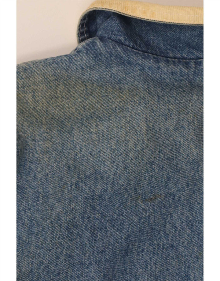 Giacca da uomo in denim Sherpa Outsider UK 40 grande cotone blu
