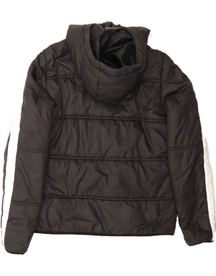 PUMA Womens Hooded Padded Jacket UK 16 Large Black Colourblock Polyester Vintage Puma and Second-Hand Puma from Messina Hembry 
