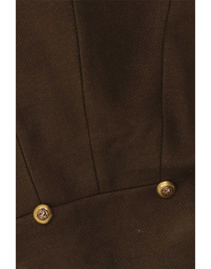 Cappotto da marinaio da donna Zara UK 10 piccolo in lana kaki