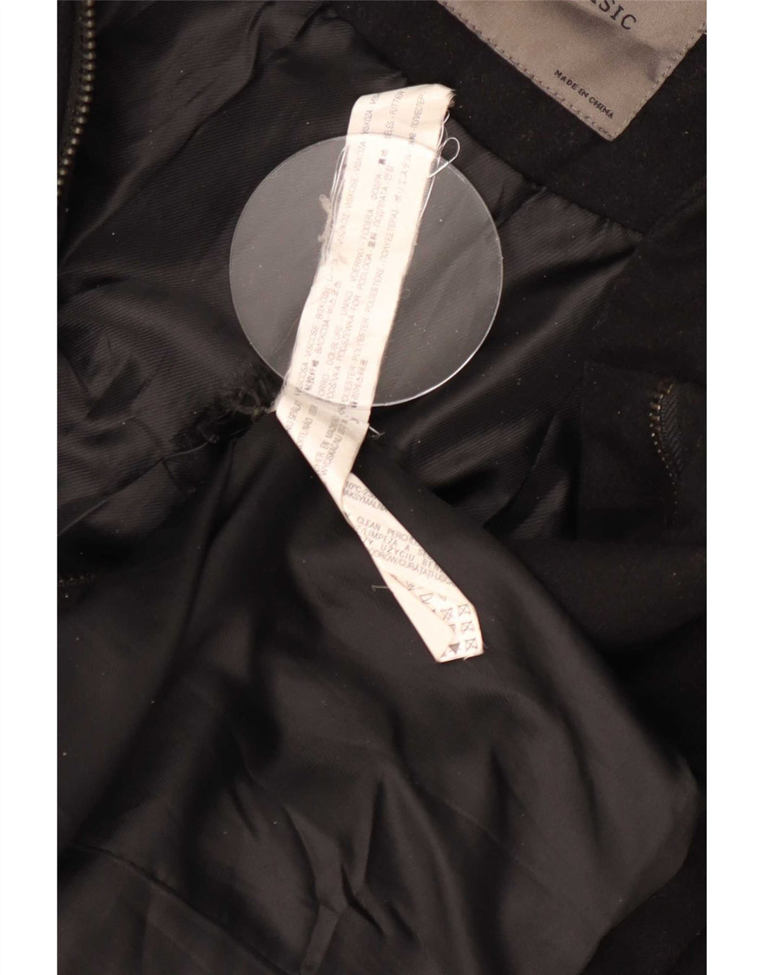 Giacca a vento con cappuccio da donna Zara UK 18 XL poliestere nero