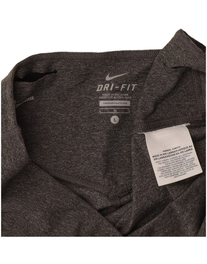 Leggings Nike Dri Fit Capri da donna UK 16 grande poliestere grigio