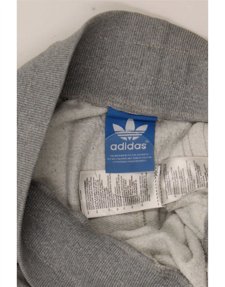 Pantaloni da tuta da uomo Adidas Joggers in cotone color block grigio medio