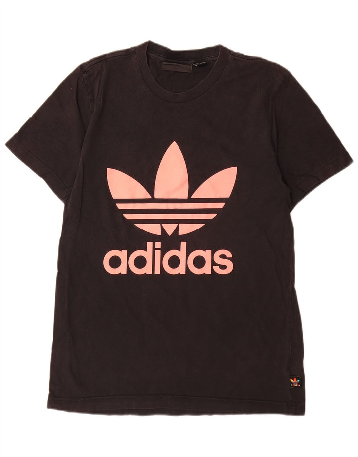 T-shirt grafica Adidas Pharrell Williams da donna, piccola, in cotone nero