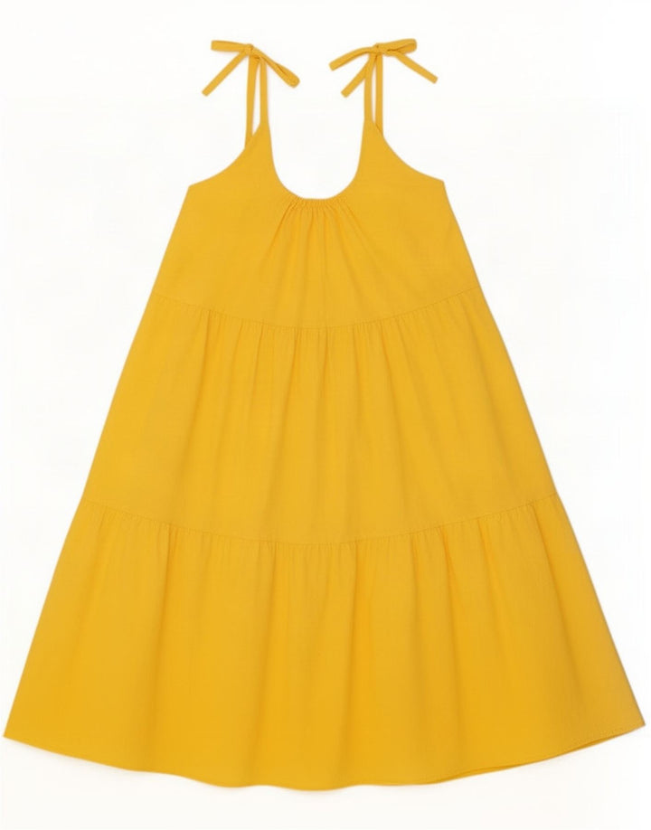 Prendisole vintage da donna UK 12 giallo medio