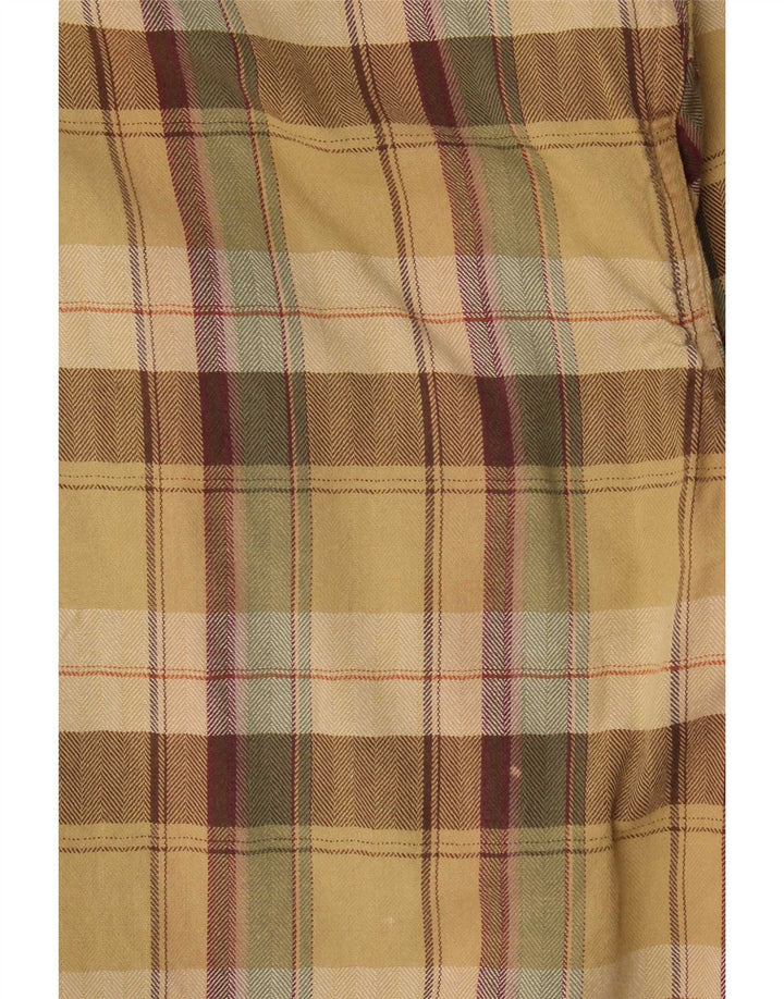 Camicia in flanella da uomo Camel Active, motivo a quadri beige grande