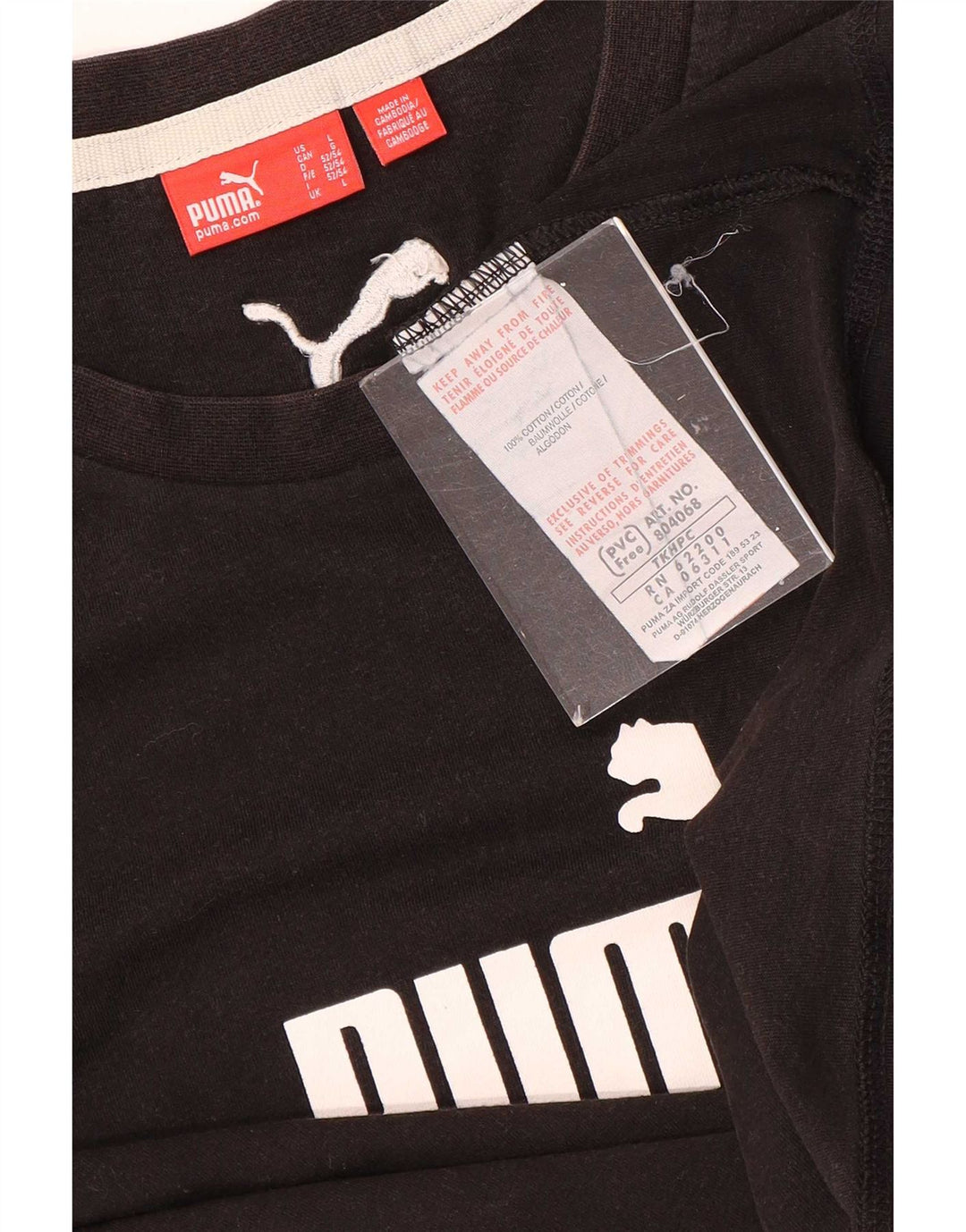 T-shirt grafica da uomo Puma grande in cotone marrone