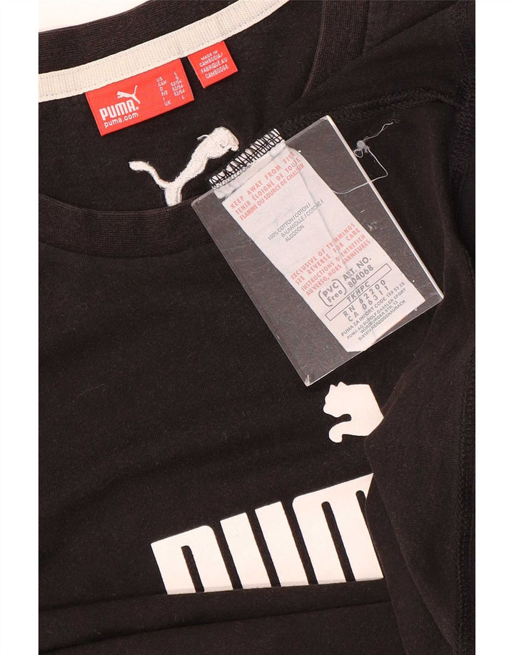 T-shirt grafica da uomo Puma grande in cotone marrone