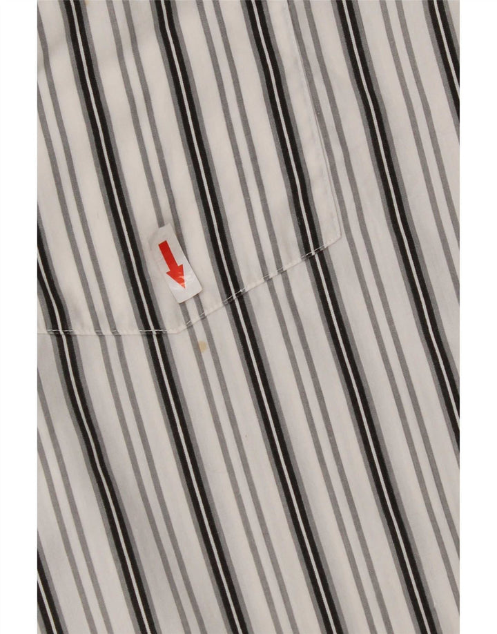 Camicia vintage da uomo a righe bianche grandi