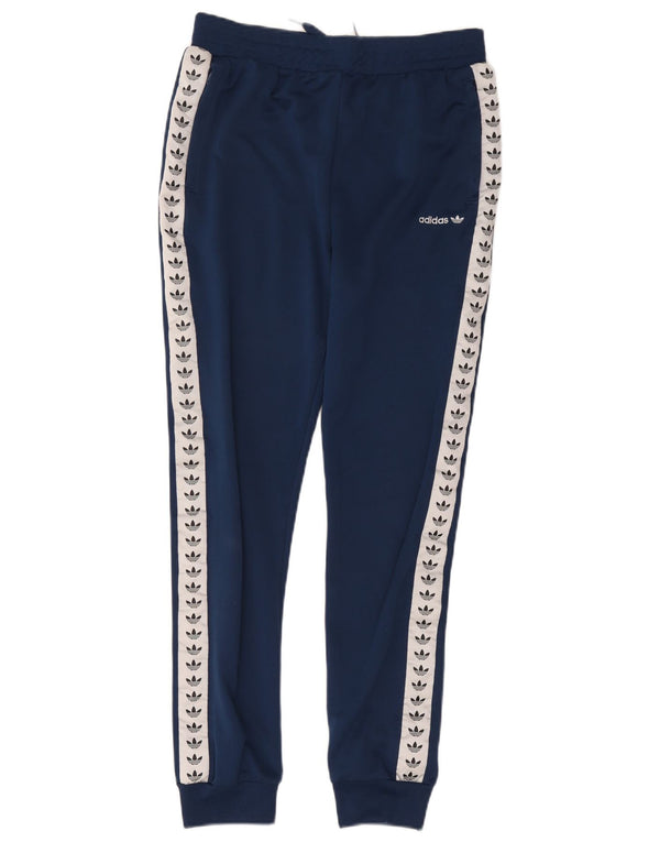 Pantaloni da tuta da donna Adidas Joggers UK 14 Medium Navy Blue Colourblock