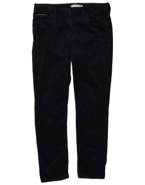Pantaloni skinny in velluto a coste da donna Tommy Hilfiger W30 L30 Blu Navy