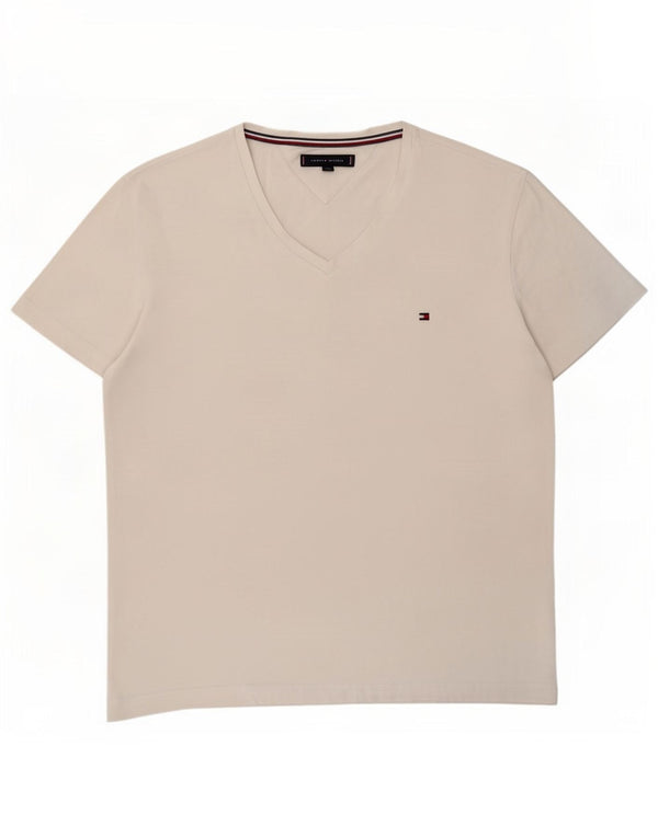 T-shirt da donna a maniche corte con vestibilità regolare Tommy Hilfiger Top UK 18 XL Bianca