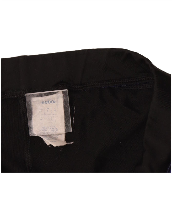 Pantaloni da tuta da donna REEBOK UK 14 Large Nero Poliestere