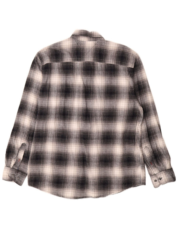 Tommy Hilfiger Uomo Regular Fit Camicia di flanella XL Grigio a quadri in cotone