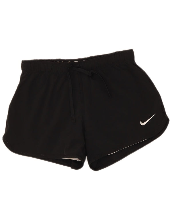 Pantaloncini sportivi Nike da donna Dri Fit UK 6 XS poliestere nero