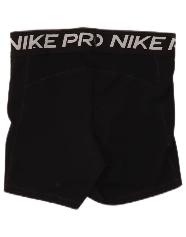 Pantaloncini sportivi Nike Dri Fit Graphic da donna UK 12 Medium Nero Poliestere