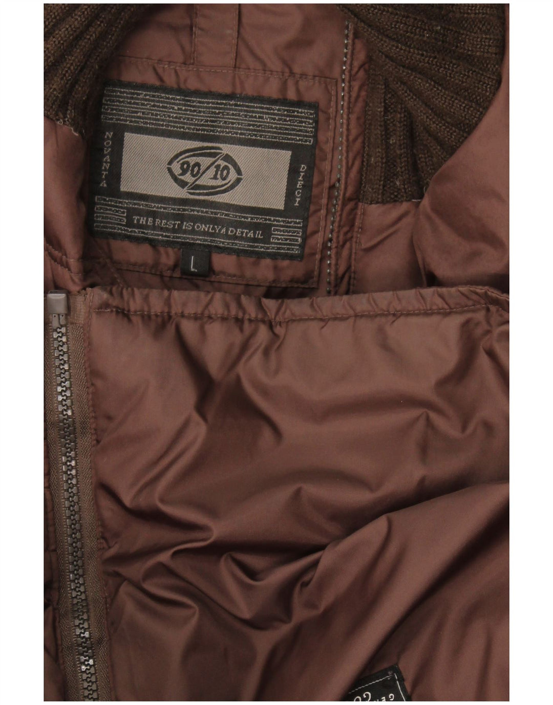 Gilet imbottito da uomo vintage UK 40 grande marrone