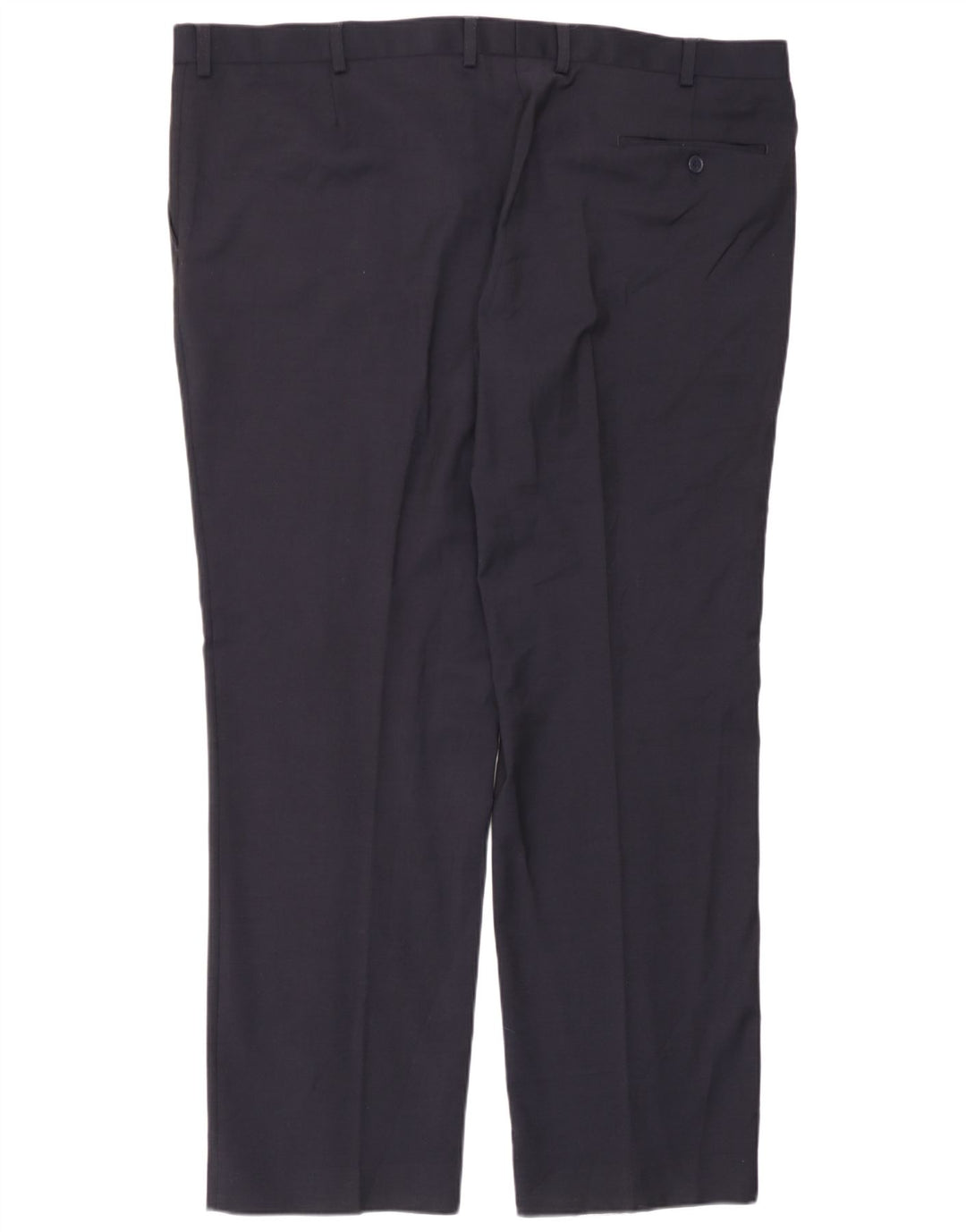 Pantaloni da abito vestibilità regolare da uomo Marks & Spencer W44 L31 lana blu navy