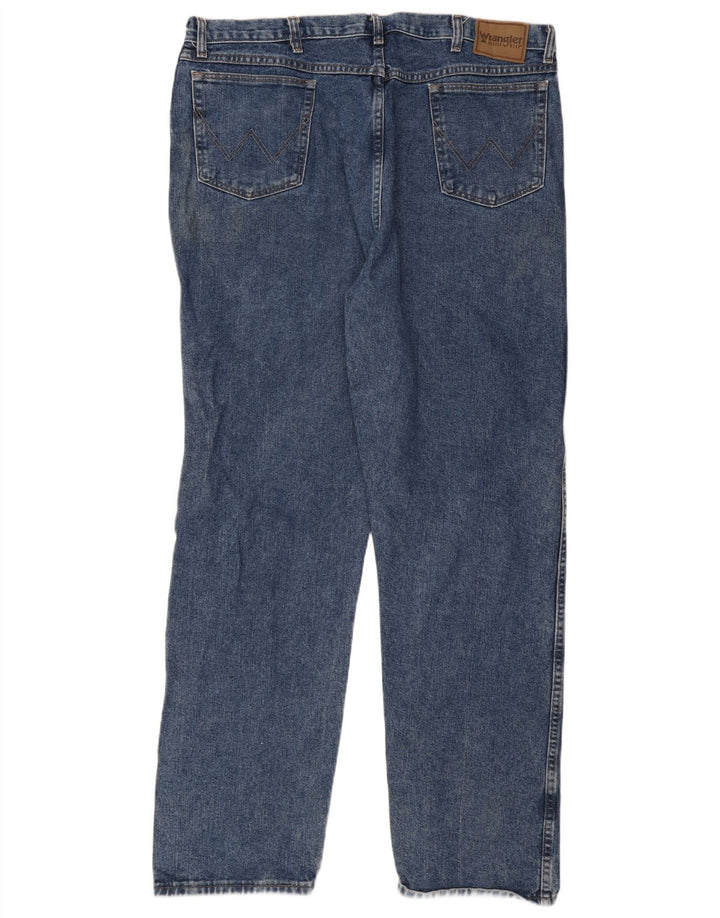 Jeans dritti da uomo Wrangler W42 W34 cotone blu