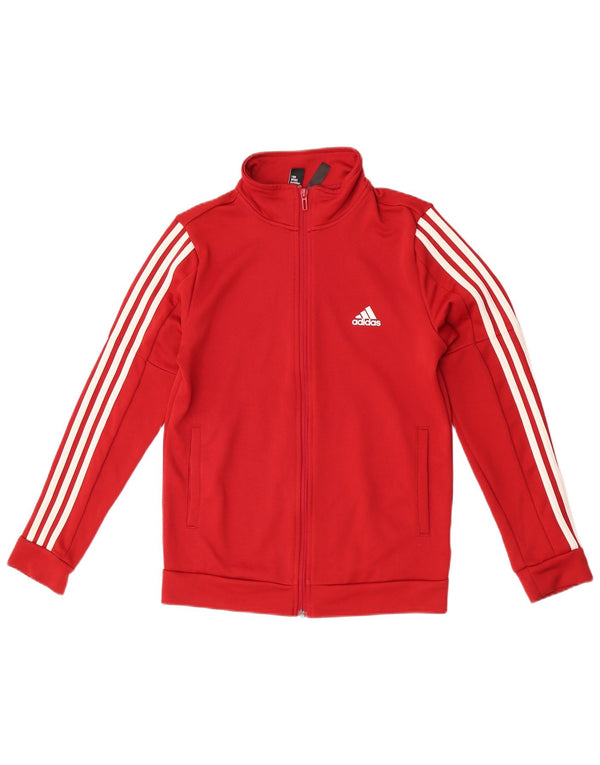 Giacca da tuta da donna Adidas UK 12/14 Poliestere rosso medio