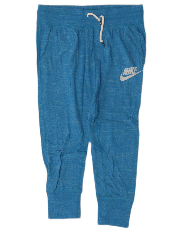 Pantaloni da tuta con grafica Nike da donna Joggers UK 10 Small Blue Flecked
