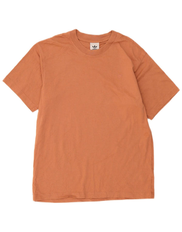 T-shirt da uomo Adidas Top in cotone marrone medio