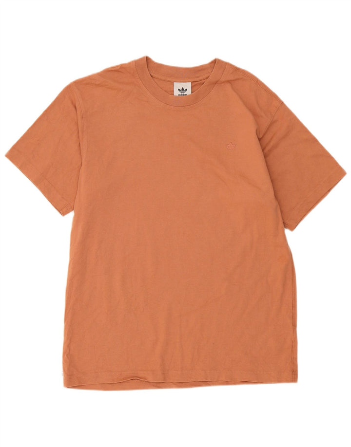 T-shirt da uomo Adidas Top in cotone marrone medio