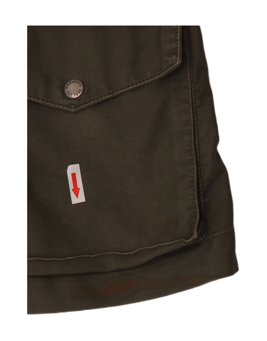 Giacca militare da uomo Woolrich UK 40 Large in cotone kaki