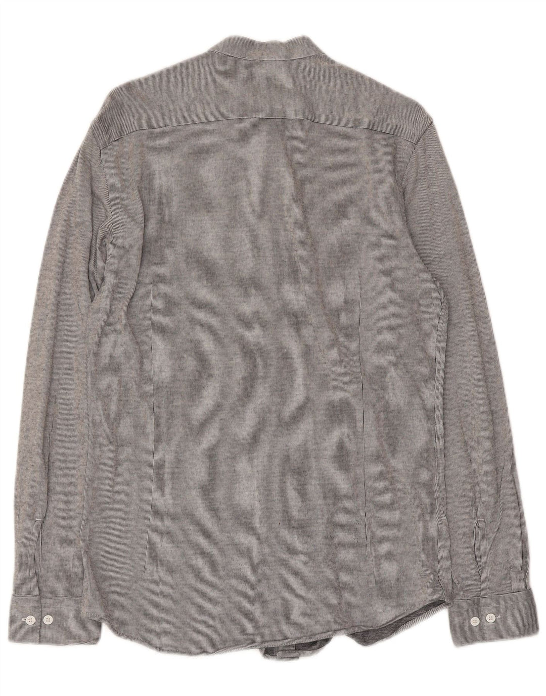 Camicia Uomo Massimo Dutti Cotone Gessato Grigio Medio
