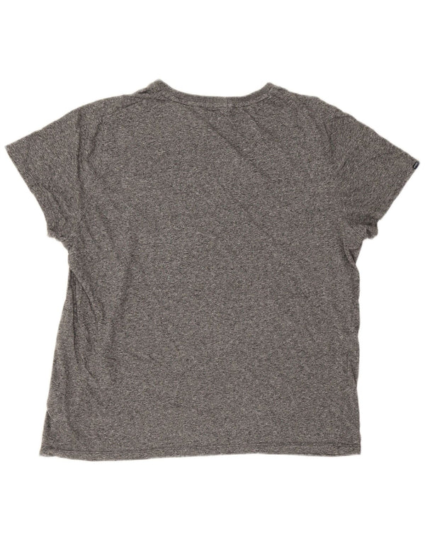 T-shirt da donna Superdry Top UK 20 2XL cotone chiazzato grigio