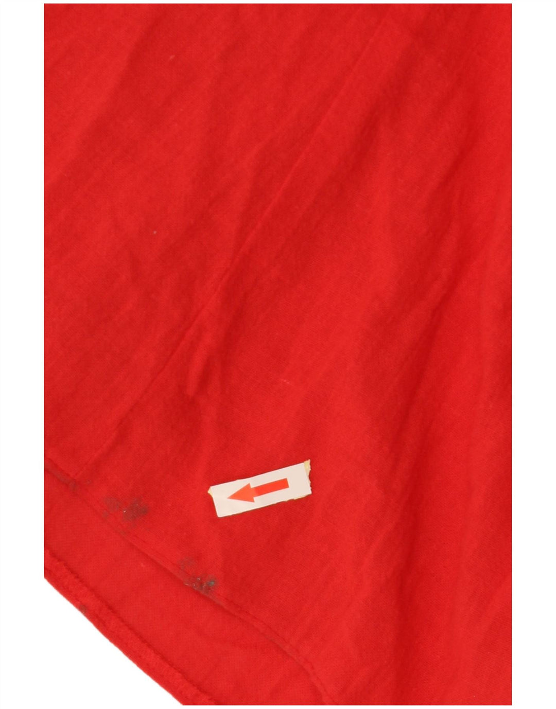 Abito a trapezio senza maniche da donna VINTAGE UK 12 rosso medio floreale