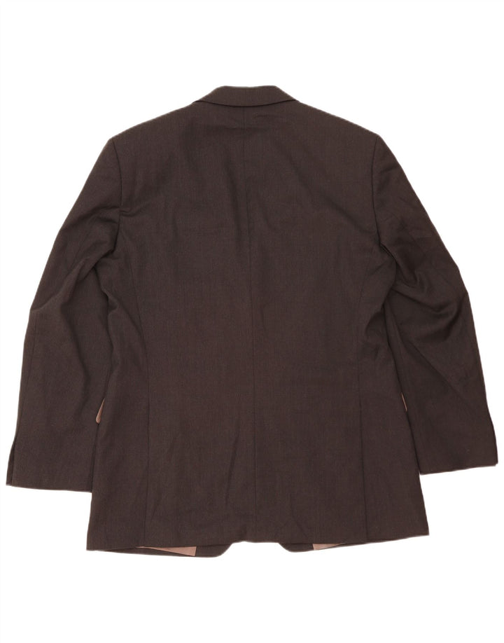 Giacca blazer da uomo a 3 bottoni Hugo Boss IT 50 grande lana nera