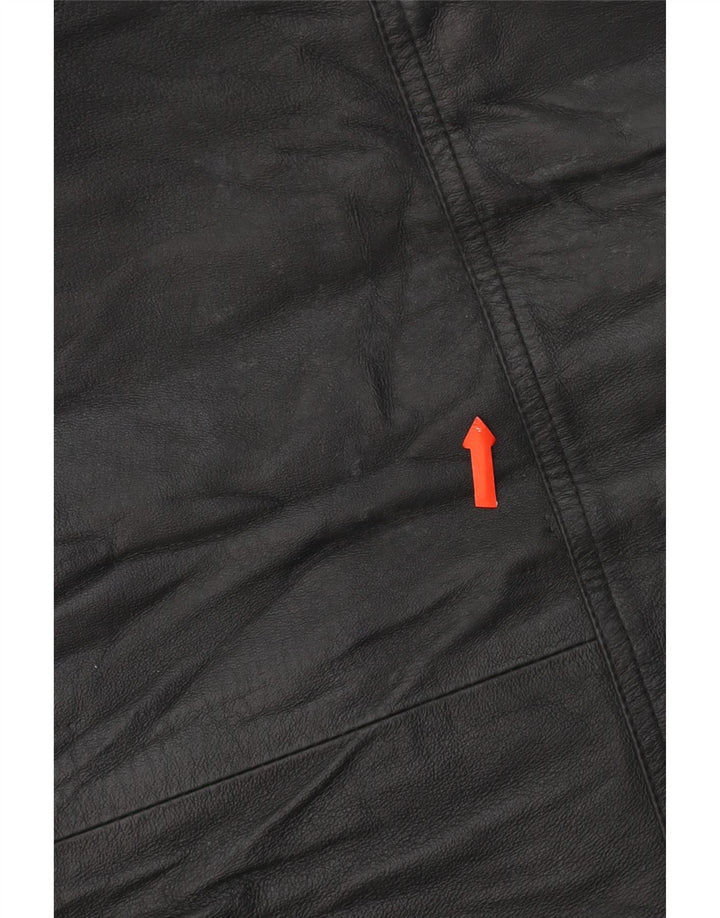 CANDA Womens 3/4 Sleeve Leather Jacket IT 48 XL Black Leather Vintage Canda and Second-Hand Canda from Messina Hembry 