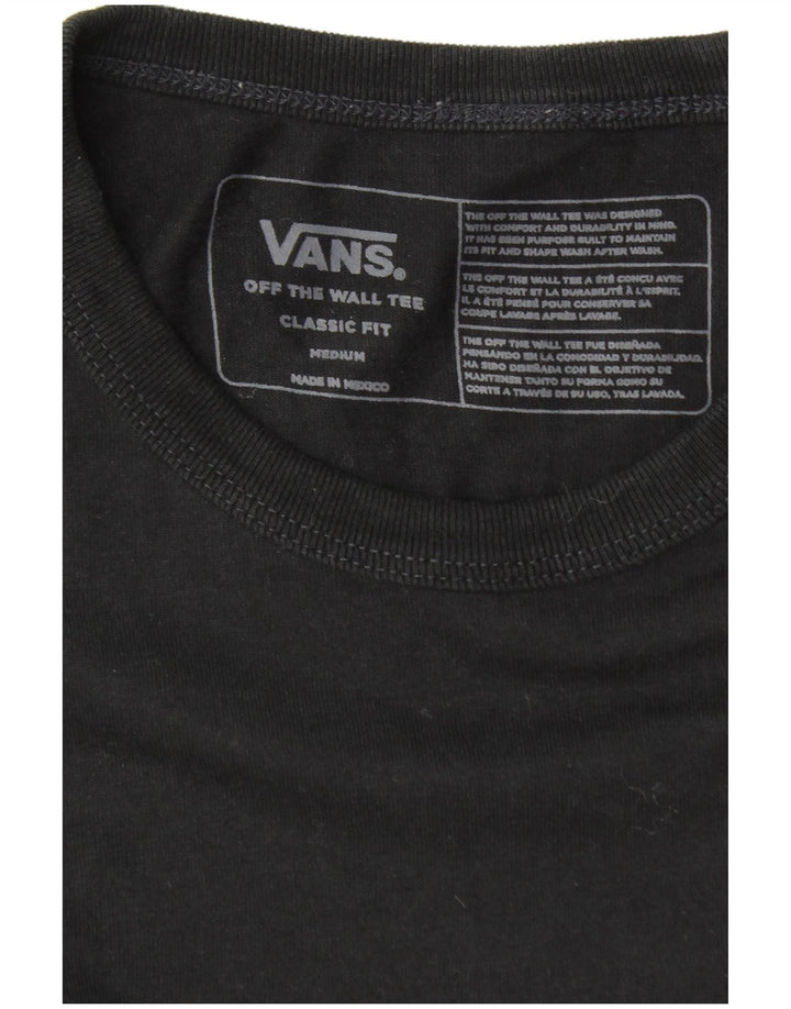Vans Top grafico da uomo con vestibilità classica, manica lunga, cotone geometrico nero medio