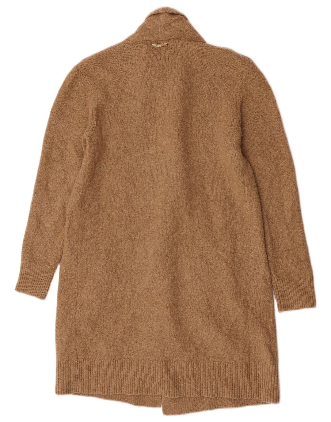 Maglione cardigan aperto lungo da donna Michael Kors UK 10 piccolo Beige