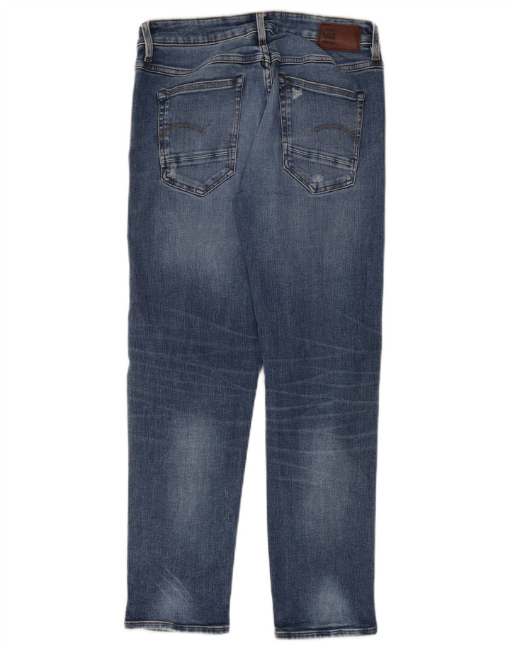 Jeans slim invecchiati da donna G-Star W24 L30 cotone blu