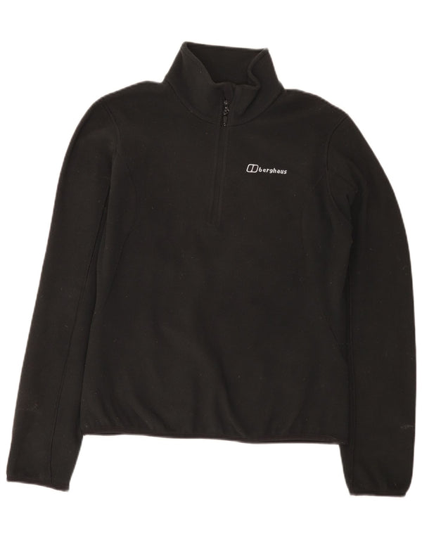 Maglione in pile da donna Berghaus con collo con zip UK 10 piccolo nero