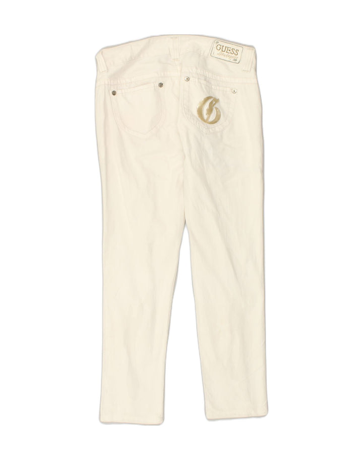 GUESS Womens Stretch Slim Jeans W29 L27 White Cotton | Vintage Guess | Thrift | Second-Hand Guess | Used Clothing | Messina Hembry 