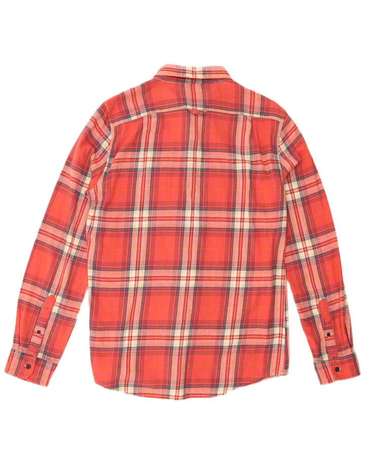 Camicia da uomo in flanella Superdry, cotone scozzese grande rosso