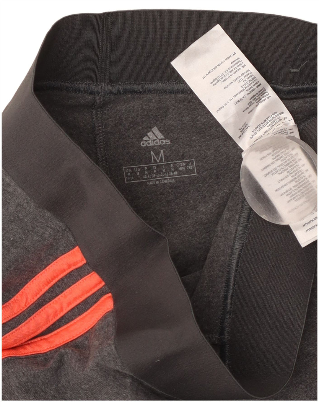 Leggings da donna ADIDAS UK 12/14 Cotone grigio medio