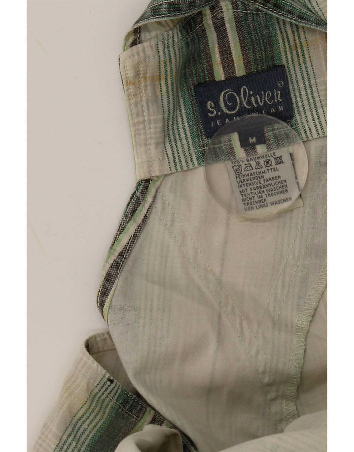 Pantaloni salopette da donna S.Oliver medi W32 L29 cotone a quadri verdi