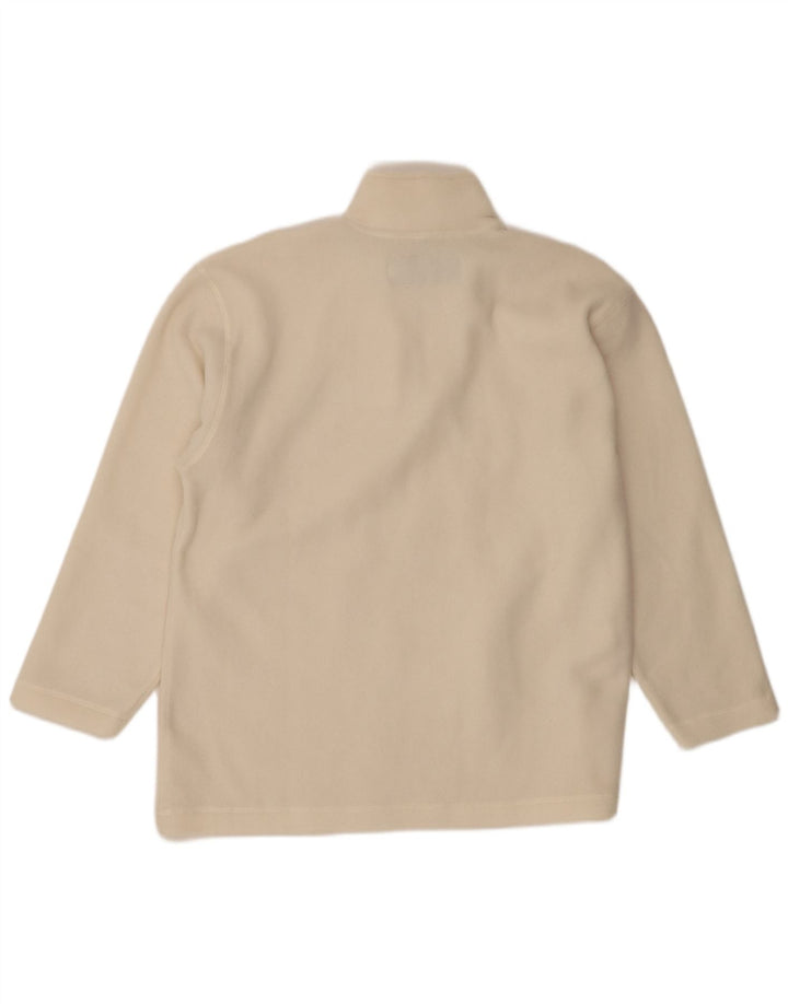 Maglione in pile da uomo Invicta con zip e collo XL in poliestere bianco sporco